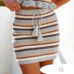Vici Crochet Mini Skirt